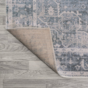 Shaii Global Medallion Low-Pile Machine-Washable Area Rug